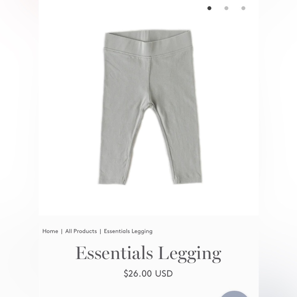 Pehr Blue Essential Leggings - Organic Cotton! 12-18 Mo
